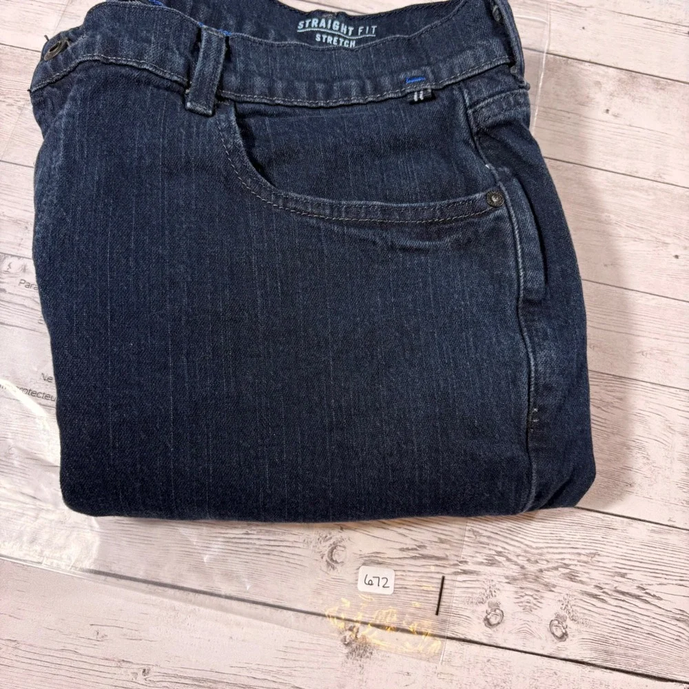 Nautica Mens Straight Fit Stretch Jeans Dark Wash Indigo Denim 38x32 RP8304